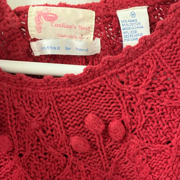 Vintage Hand Knit Boutique Sweater SZ Medium - Picture 4 of 6